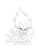 coloriage dragon ball z vegeta